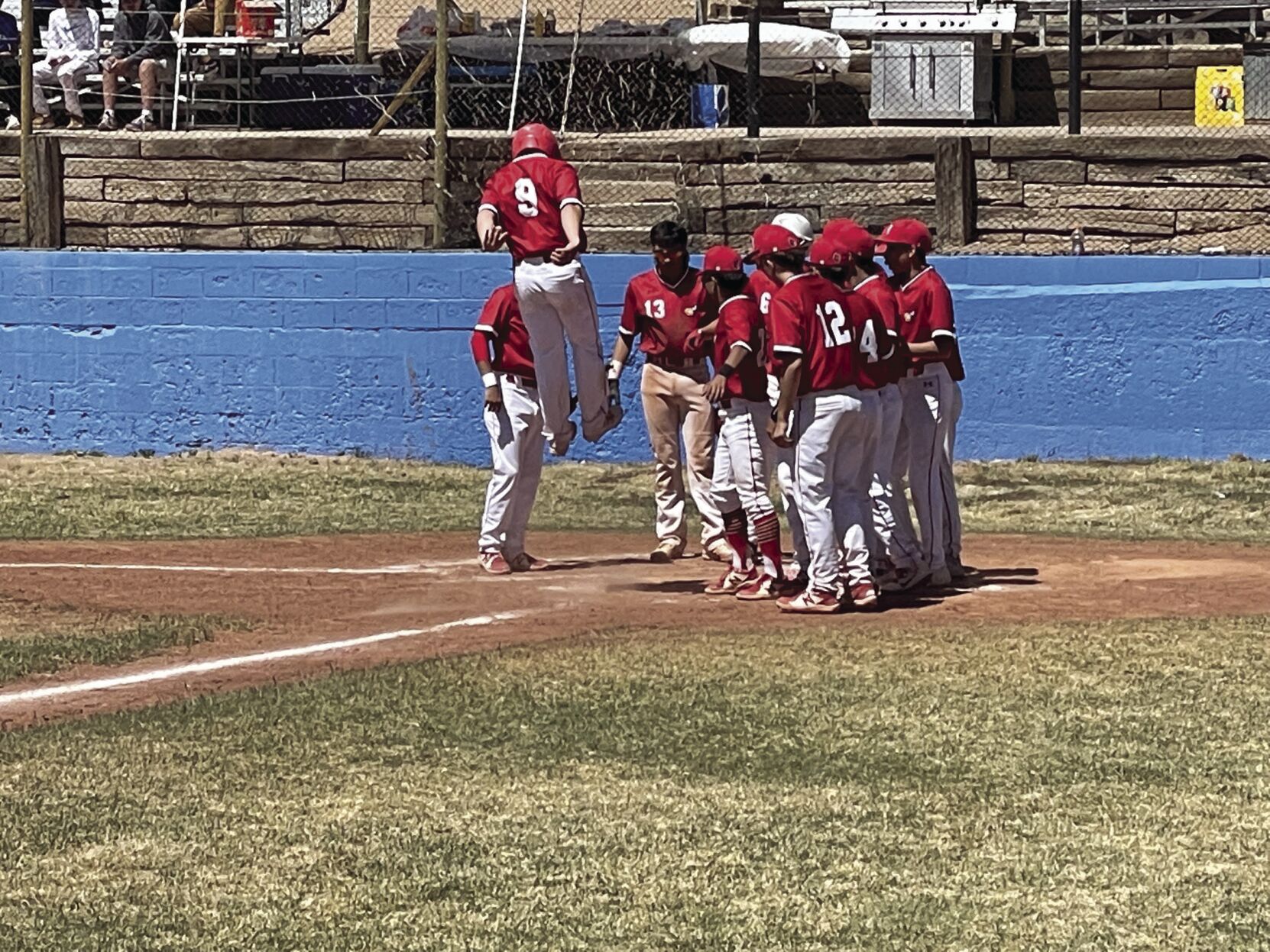 Robertson home plate celebration